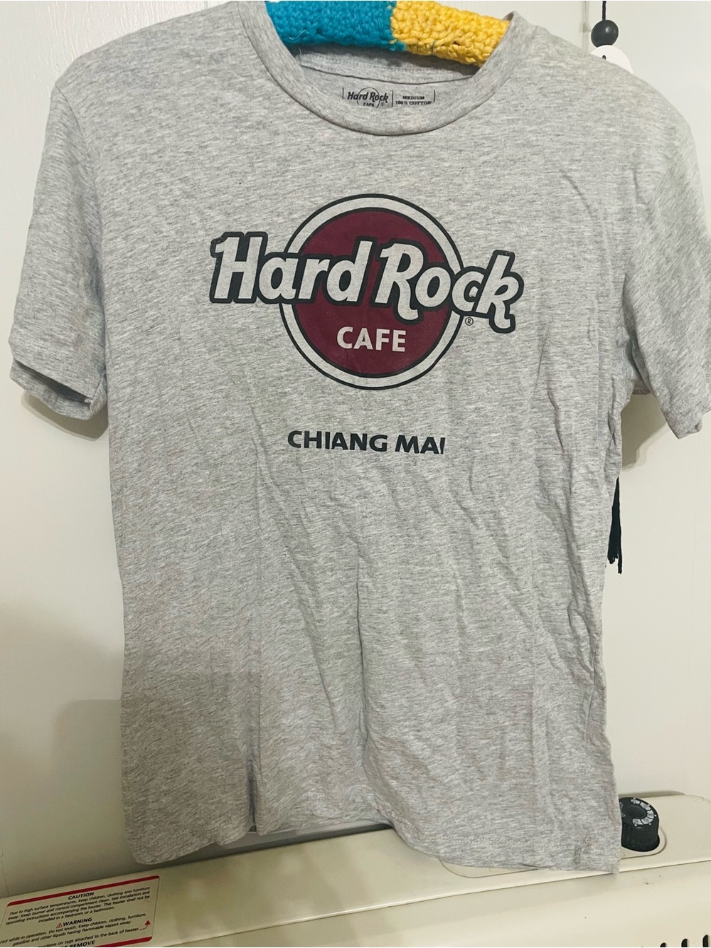 Hard Rock Cafe Grey T-Shirt with Maroon Logo - Chiang Mai